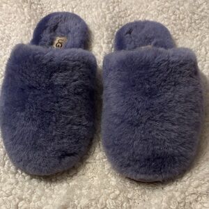 UGG Plush Slide Slippers in Slate Blue/purple color size 7